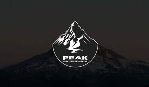Superluchas - Logotipo de montañismo de pico para Peak Sports Entertainment.