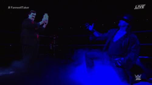 The Undertaker en Survivor Series 2020 junto a un resucitado Paul Bearer