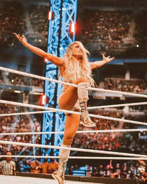 Charlotte Flair en el Royal Rumble 2022 (29/01/2022) / Twitter.com/MsCharlotteWWE / WWE