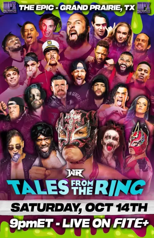 Superluchas - Folleto de Tales From The Ring con el evento Resultados Wrestling Revolver el 14 de octubre de 2023.