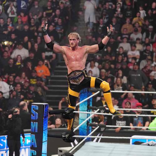 Logan Paul como Campeón de los Estados Unidos WWE