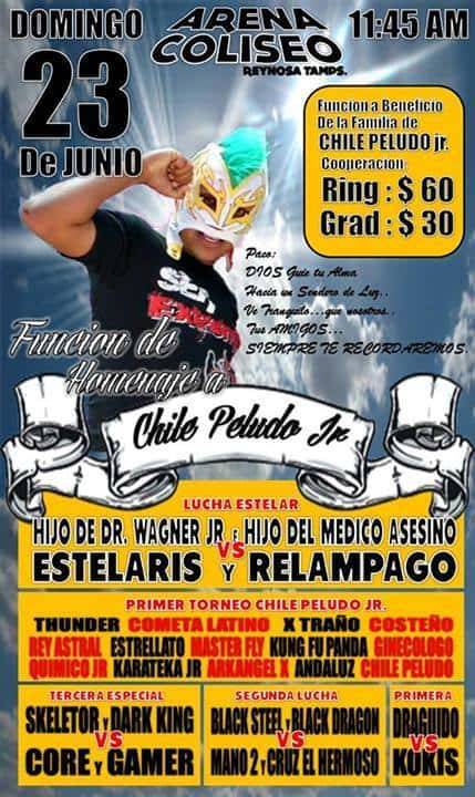Homenaje a Chile Peludo, Jr. (q. e. p. d.) (Arena Coliseo de Reynosa, Tamaulipas - 23 de junio de 2013)