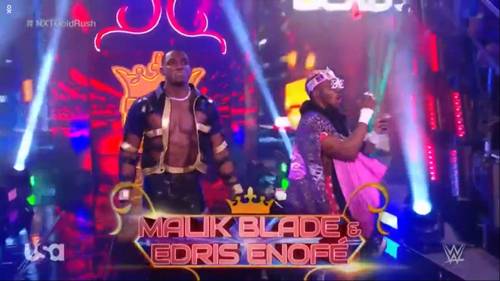 Malik Blade y Edris Enofe en WWE NXT 27 de junio 2023