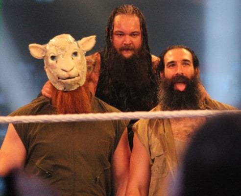 The Wyatt Family (Erick Rowan, Bray Wyatt y Luke Harper) en WWE Wrestlemania XXX / Photo by: Megan Elice Meadows - Flickr.com