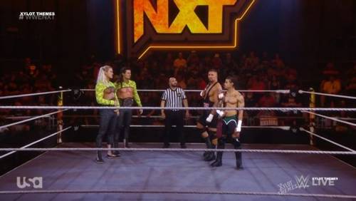 Pretty Deadly (Kit Wilson y Elton Prince) Wes Lee y Bron Breakker NXT 01 de noviembre de 2022 / WWE