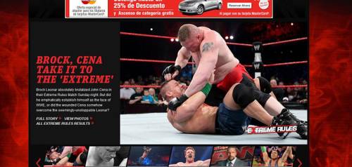 Lesnar golpea a Cena en Extreme Rules - WWE.com
