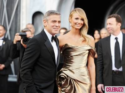 George Clooney y Stacy Kiebler / celebuzz.com
